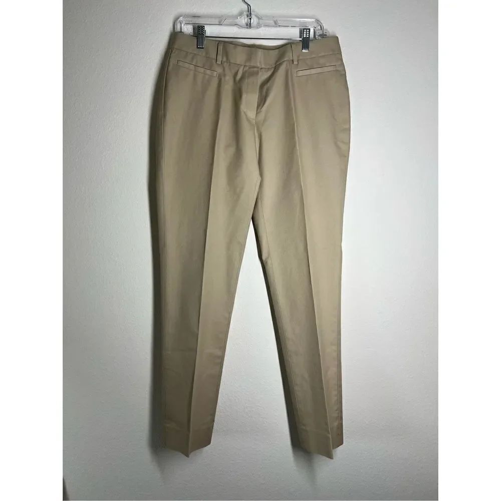 NWT Brooks Brothers 100% Cotton Beige Pants  Slim legs Classic Size 8